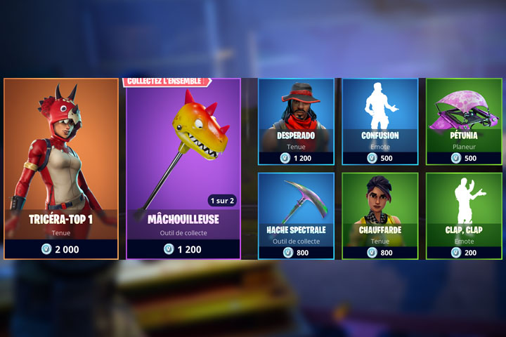 Boutique Fortnite 21 avril